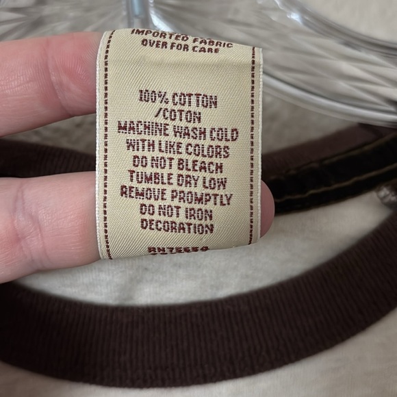 Men’s Abercrombie & Fitch Muscle Vintage Tee, XXL, Oatmeal/Brown - Picture 4 of 5